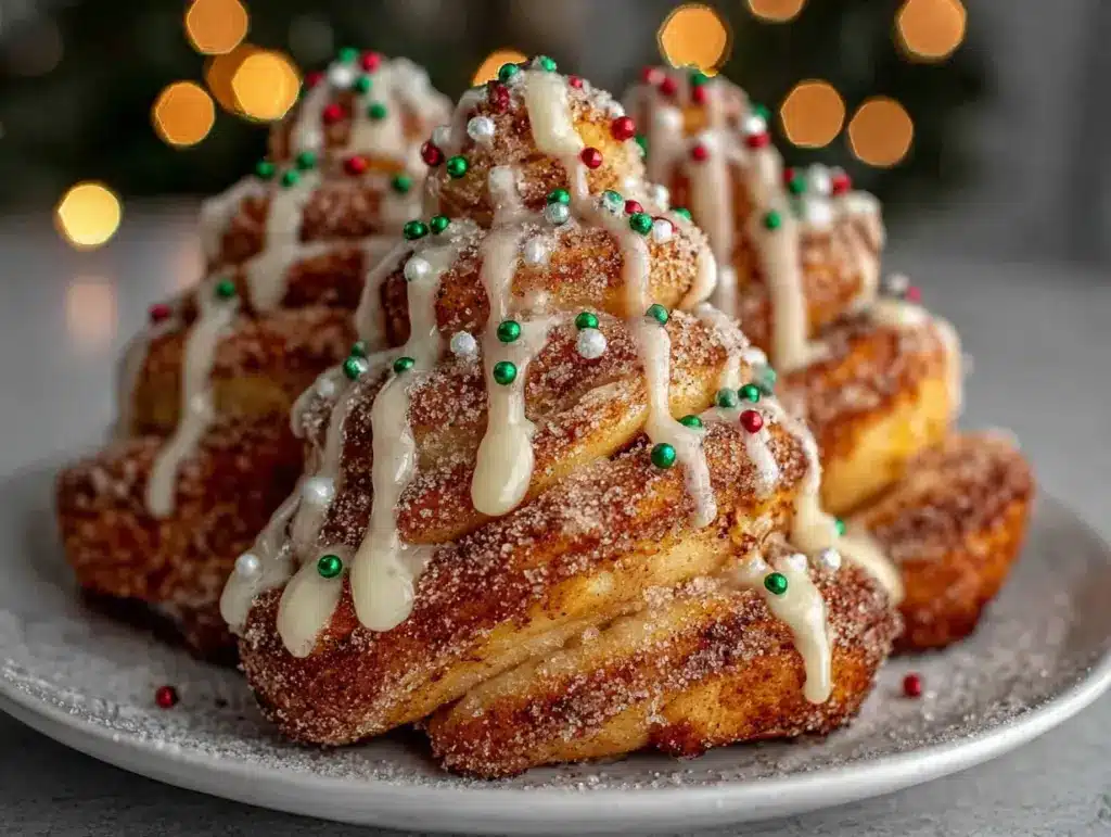Christmas tree cinnamon rolls - featured image