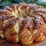 cinnamon star bread wreath - featured image