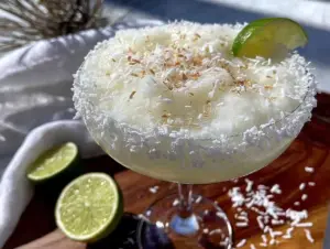 coconut rim white margarita - featured image