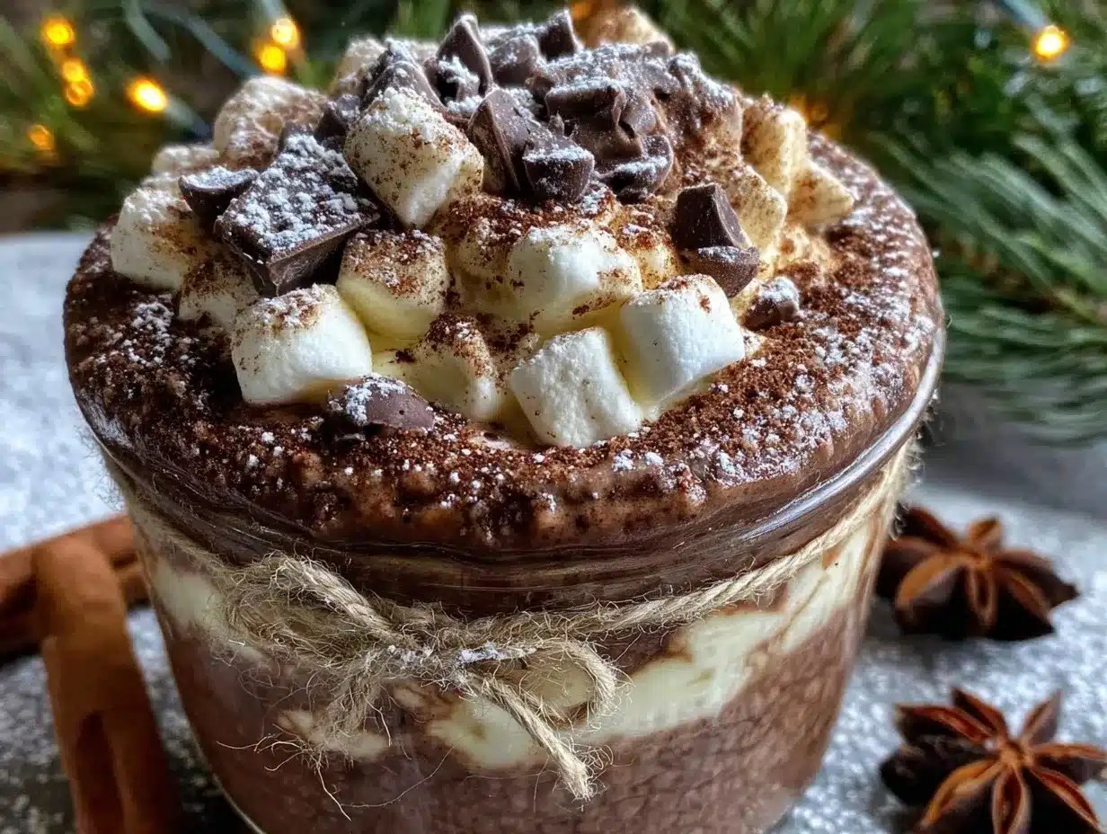 Cozy Cocoa Mix in a Christmas Jar preparation steps