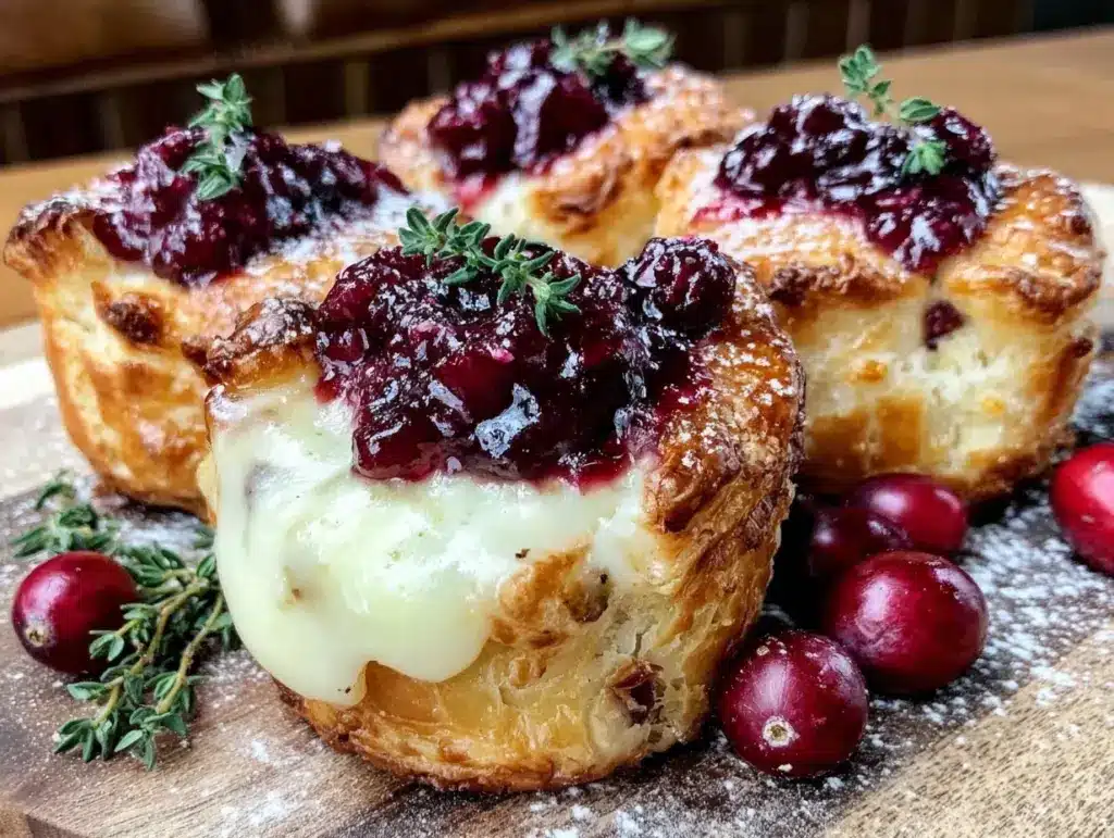 cranberry brie bites - featured image