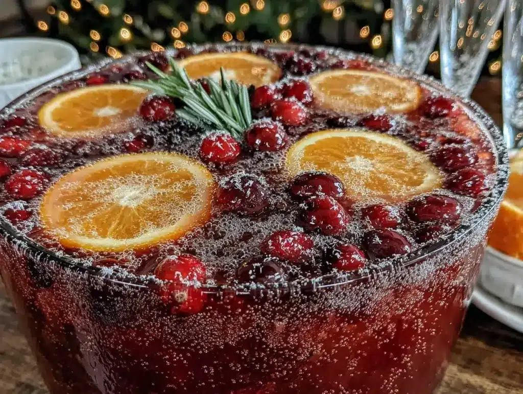 Cranberry Champagne Punch - featured image