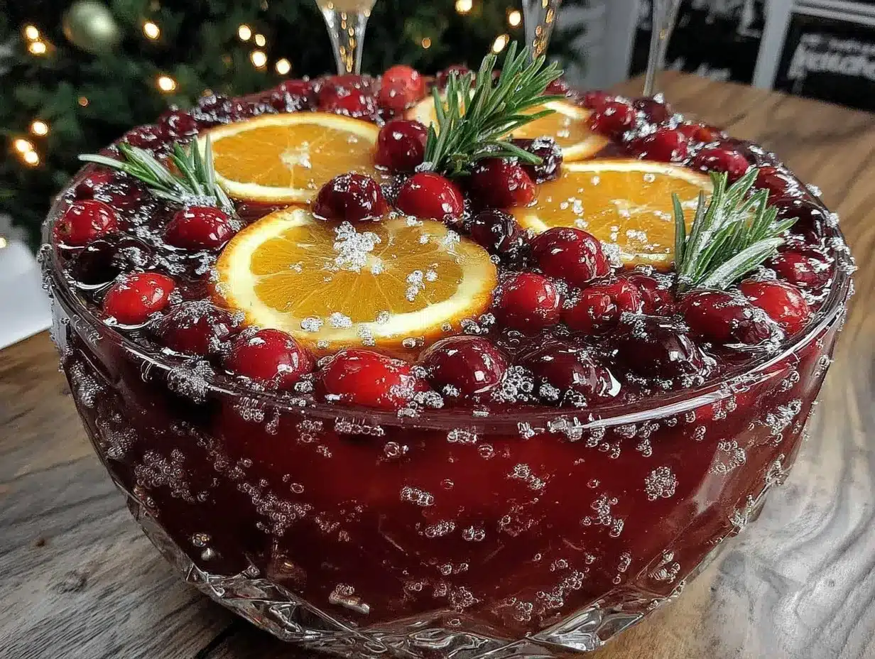 Cranberry Champagne Punch preparation steps