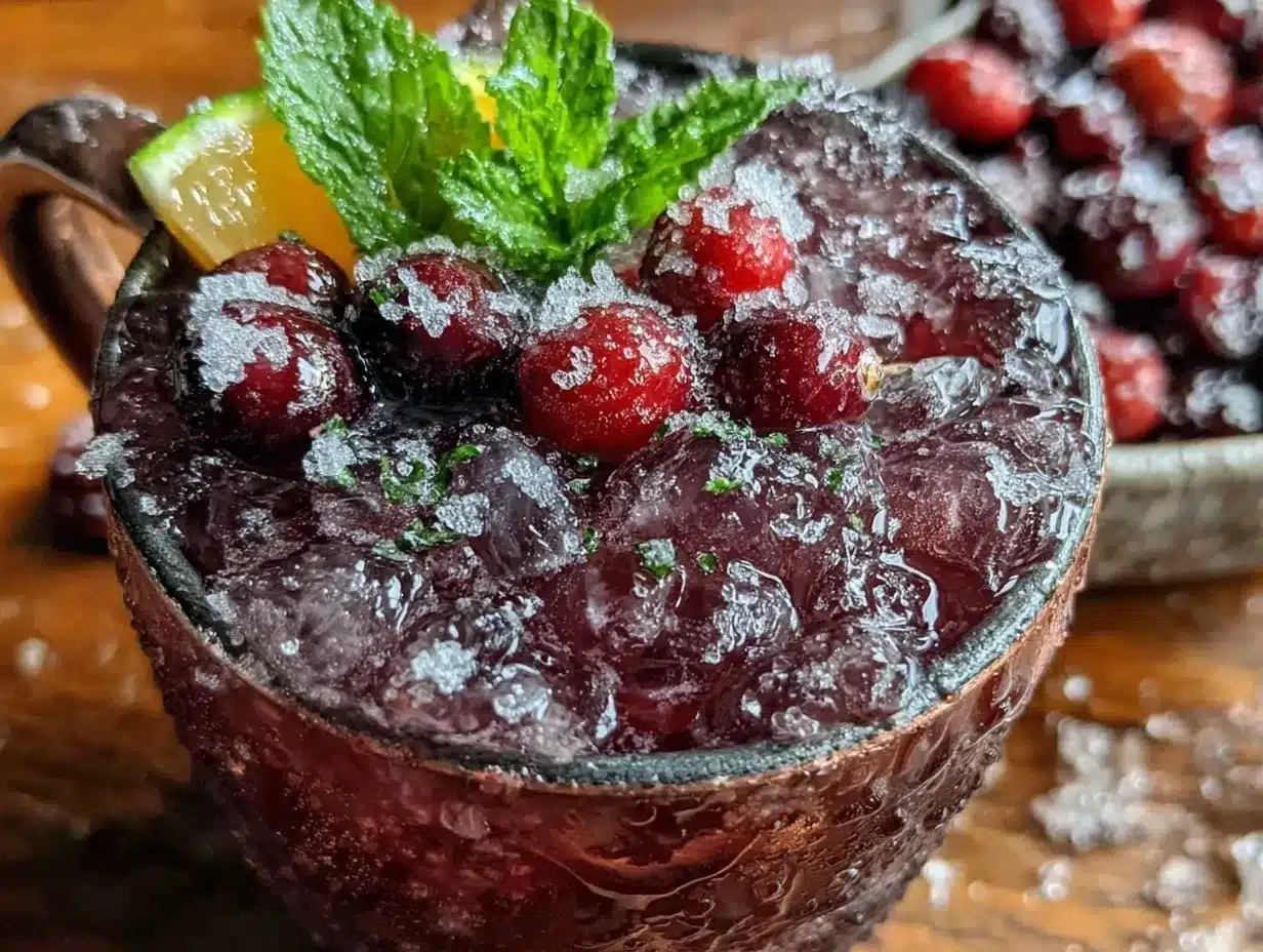 cranberry ginger Moscow mule preparation steps