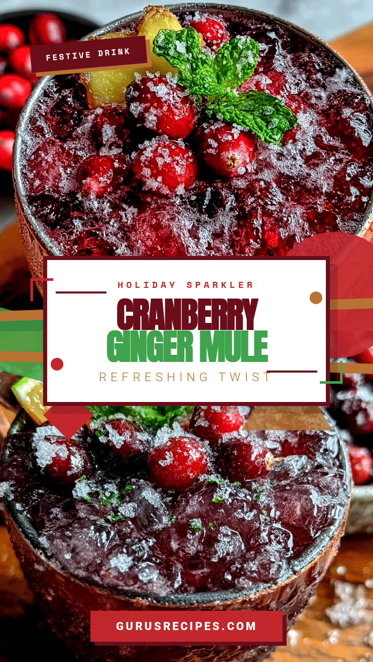 cranberry ginger Moscow mule recipe