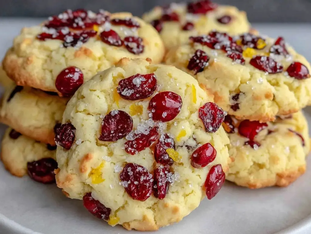 cranberry orange cookies - featured image