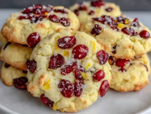cranberry orange cookies - featured image