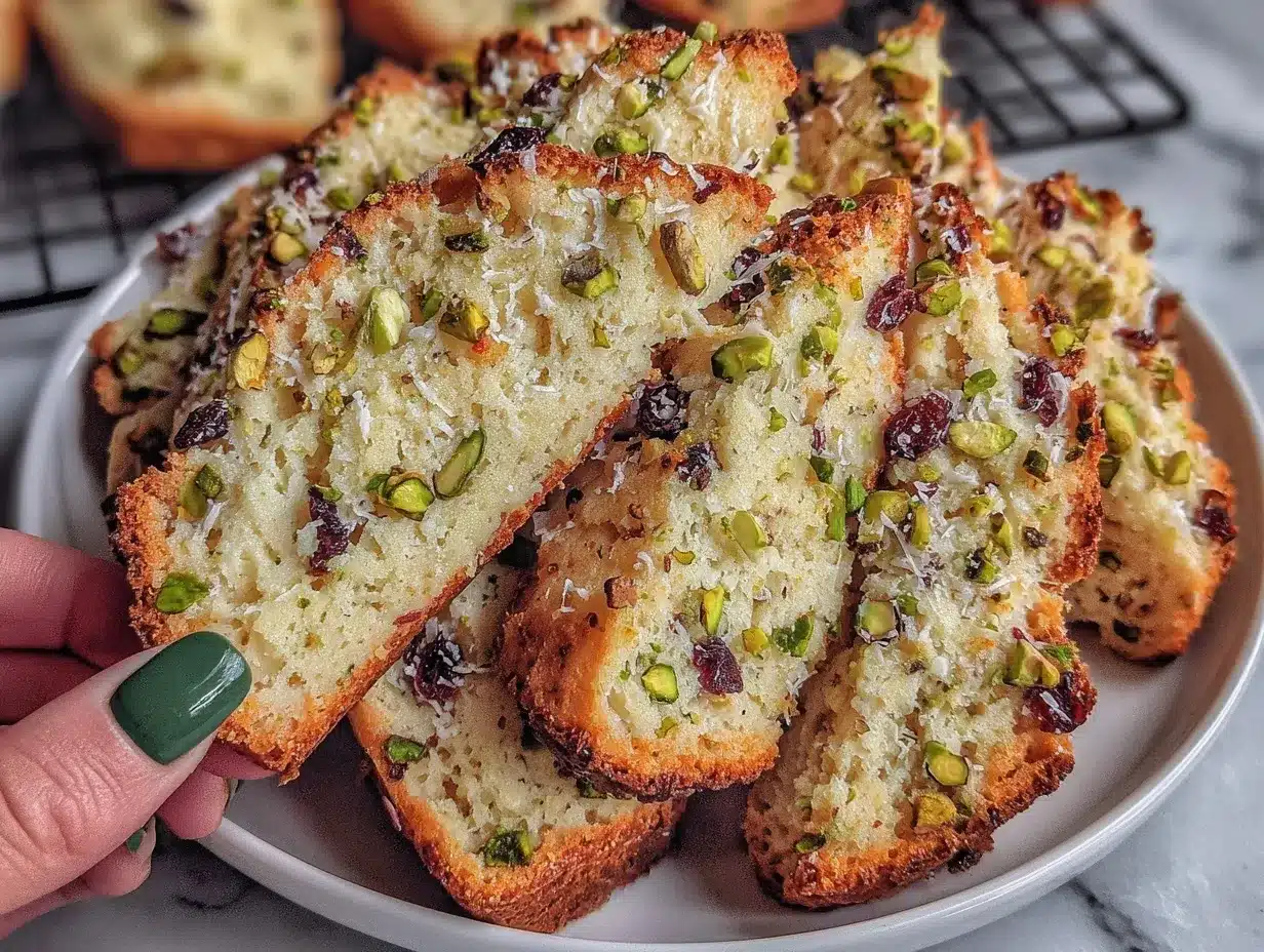 cranberry pistachio biscotti preparation steps