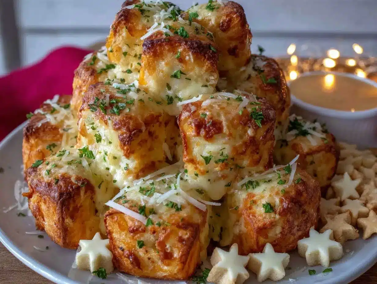 Cream Cheese Havarti Parmesan Christmas Tree Centerpiece preparation steps