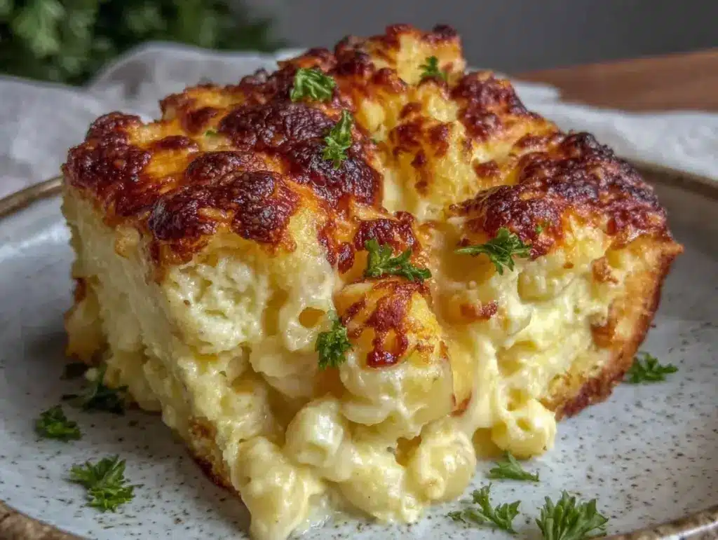 creamy baked macaroni and cheese - featured image