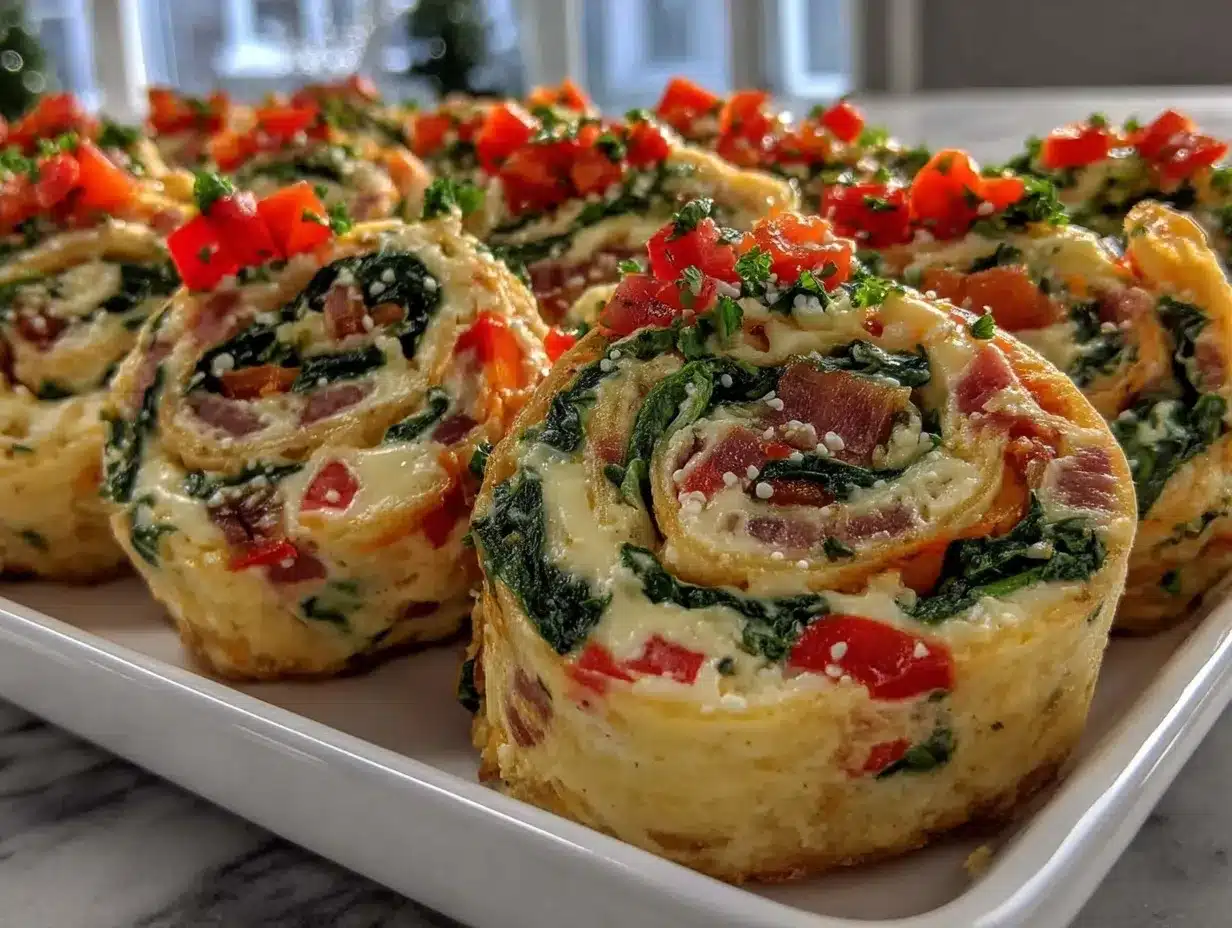 creamy cheesy party pinwheels preparation steps