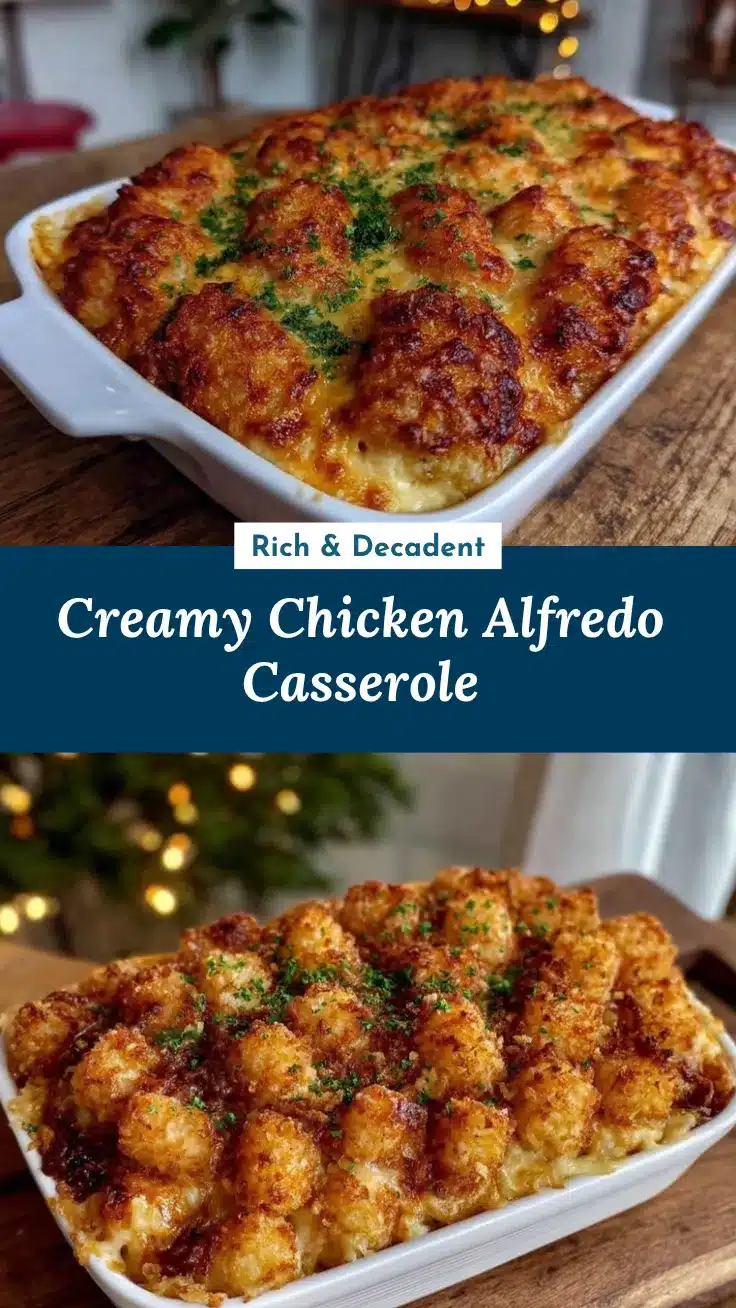 creamy chicken alfredo casserole recipe