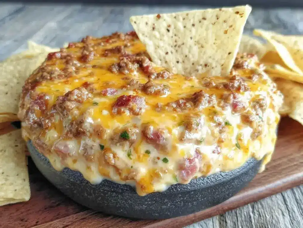 creamy chili cheese dip - featured image