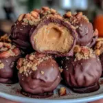 creamy chocolate buckeyes - featured image
