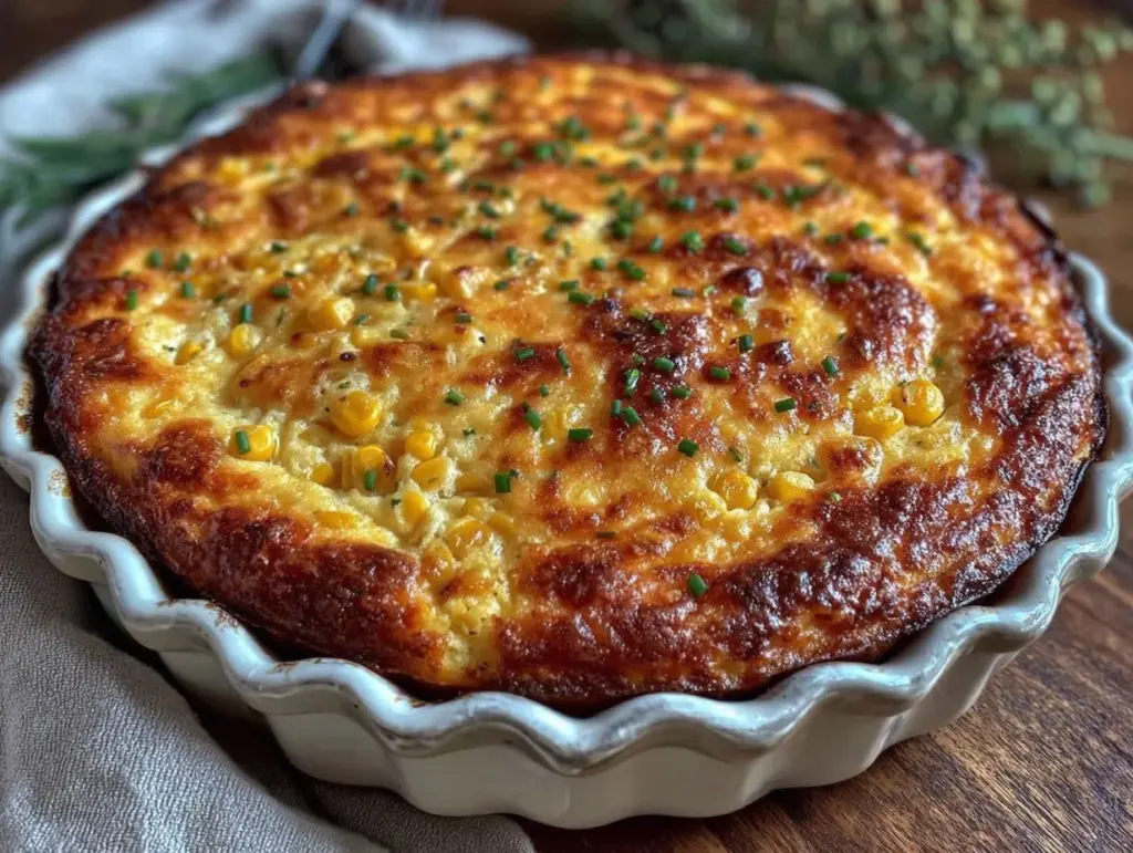 creamy corn casserole - featured image