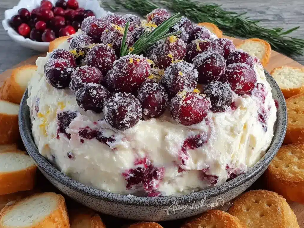 creamy cranberry dip - featured image
