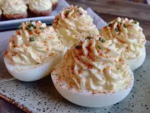 creamy deviled eggs - featured image