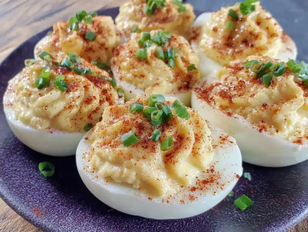 creamy deviled eggs - featured image