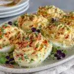 creamy deviled eggs - featured image
