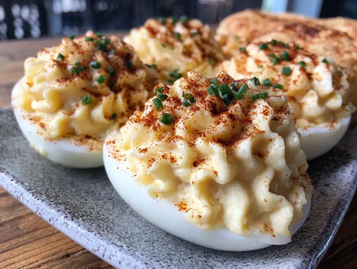 creamy deviled eggs preparation steps