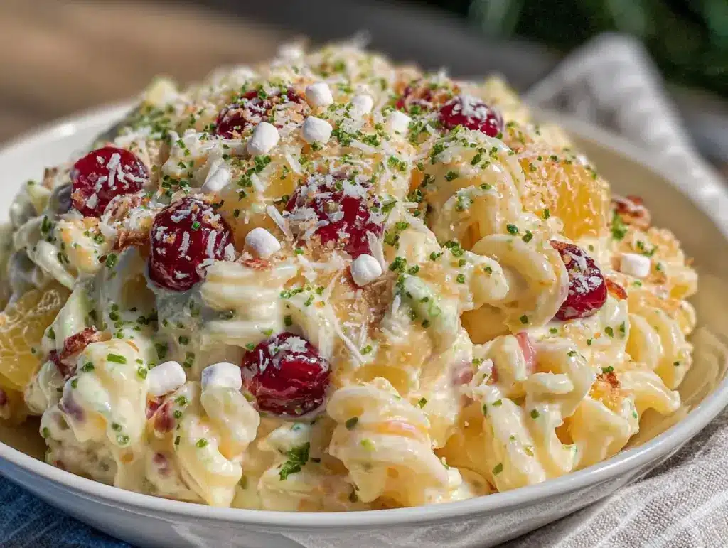 creamy frog eye salad - featured image