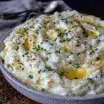 creamy mashed potatoes with cream cheese - featured image