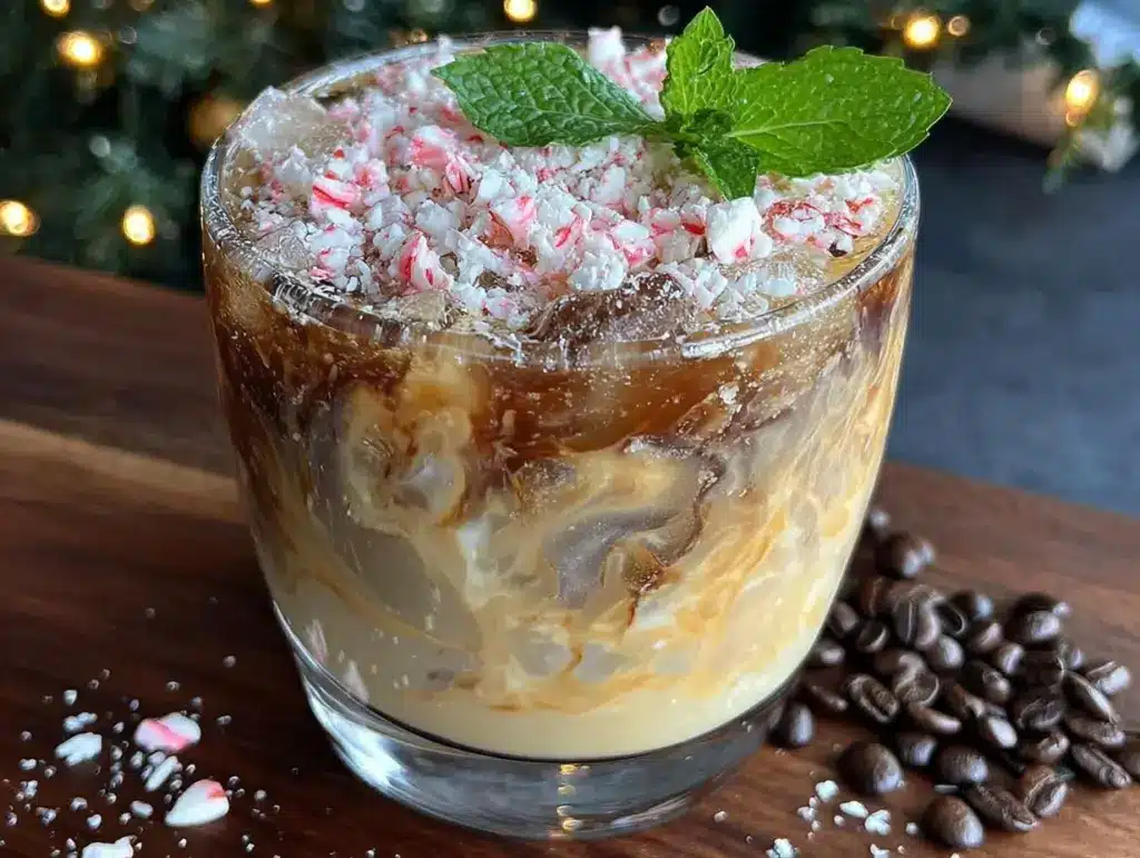 Creamy Peppermint White Russian Cocktail - featured image