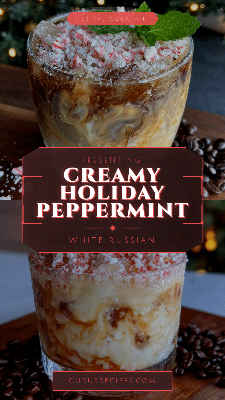 Creamy Peppermint White Russian Cocktail recipe