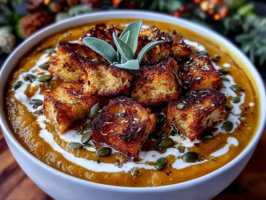 creamy roasted butternut squash soup - featured image