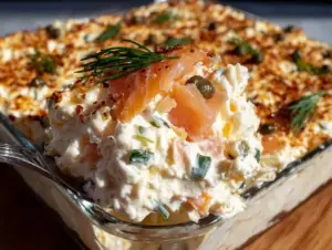 creamy smoked salmon dip - featured image
