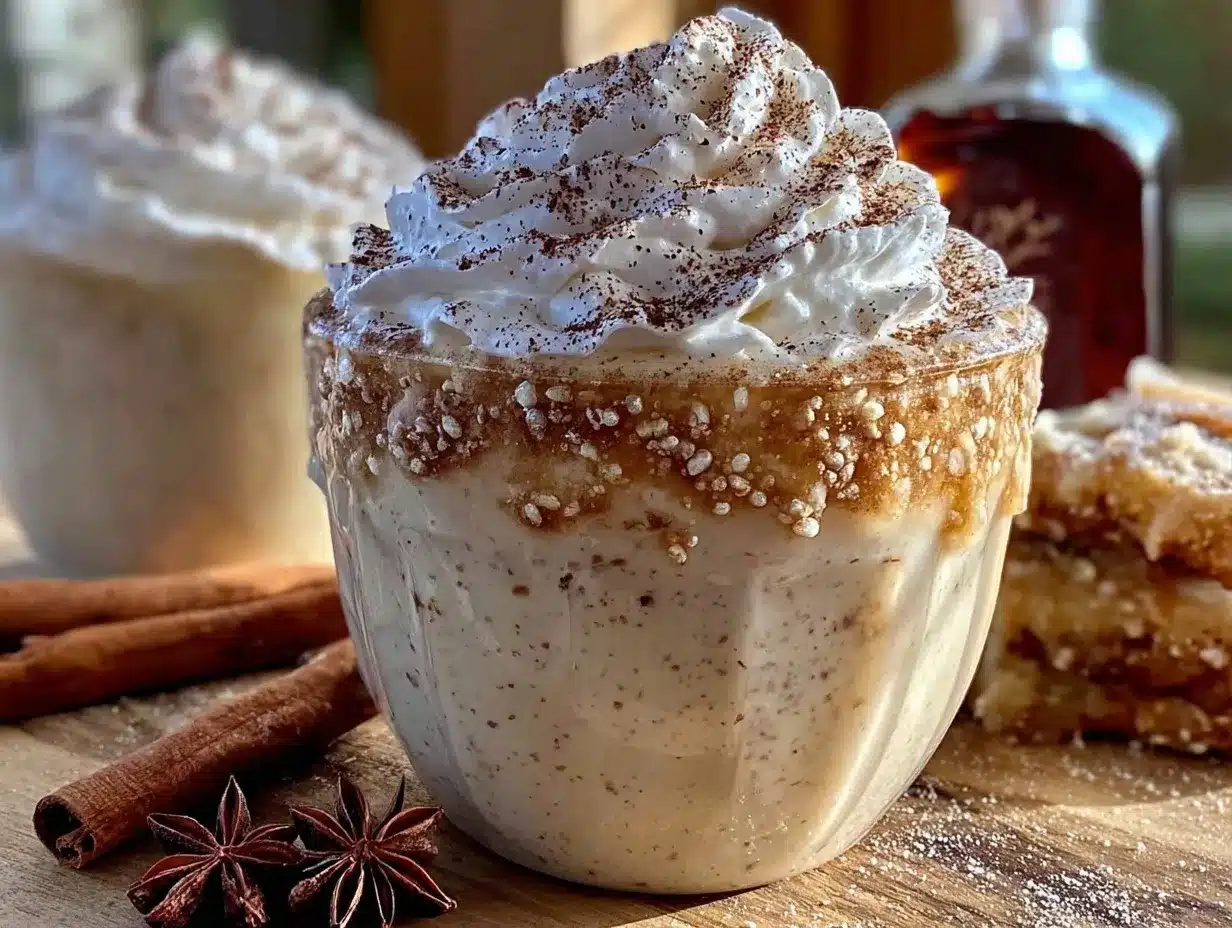 creamy spiked eggnog with rum and brandy preparation steps