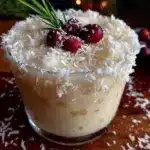 Creamy White Christmas Margarita - featured image