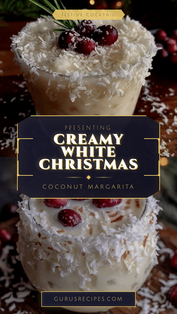 Creamy White Christmas Margarita recipe