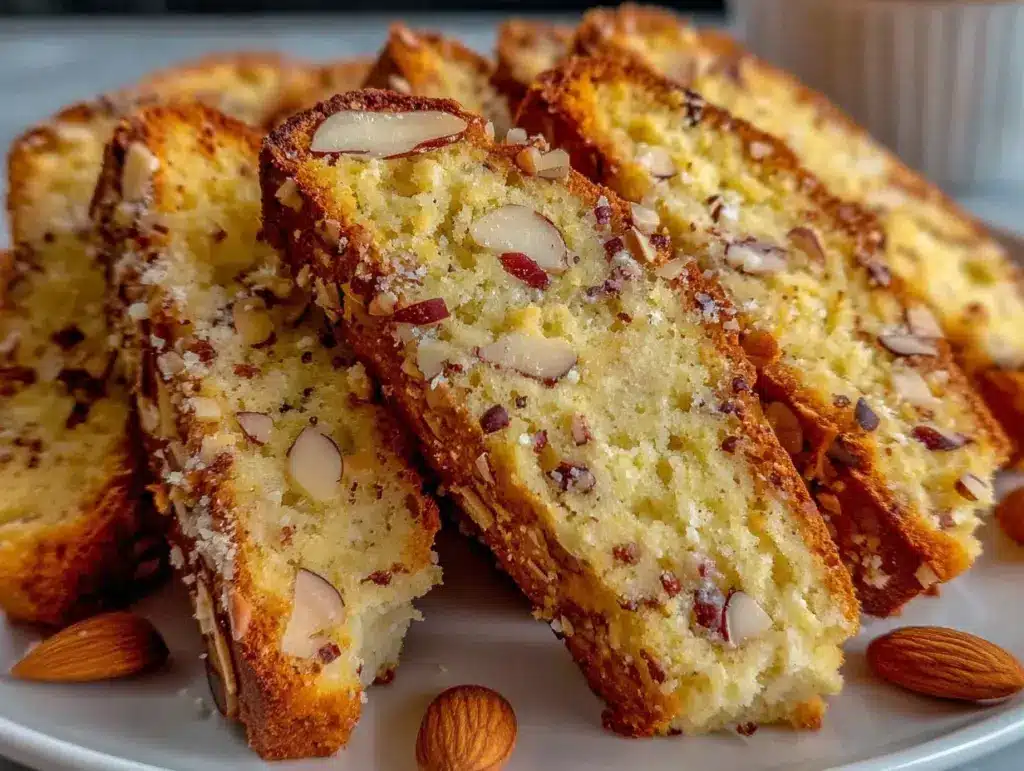 crispy almond biscotti - featured image