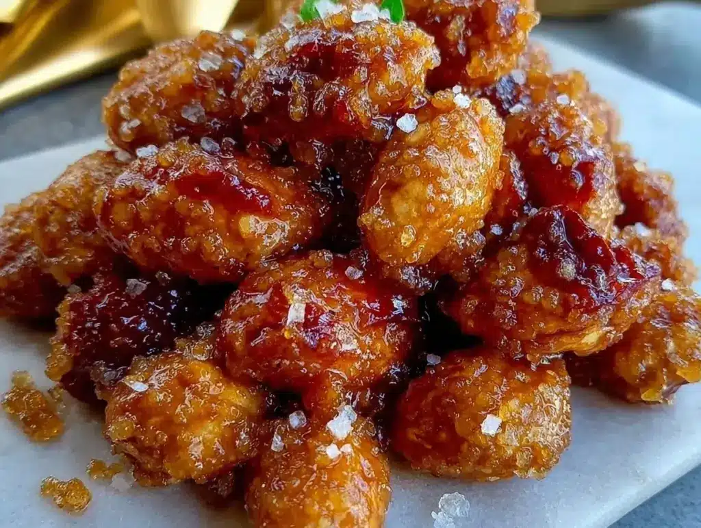 crispy candied almonds - featured image