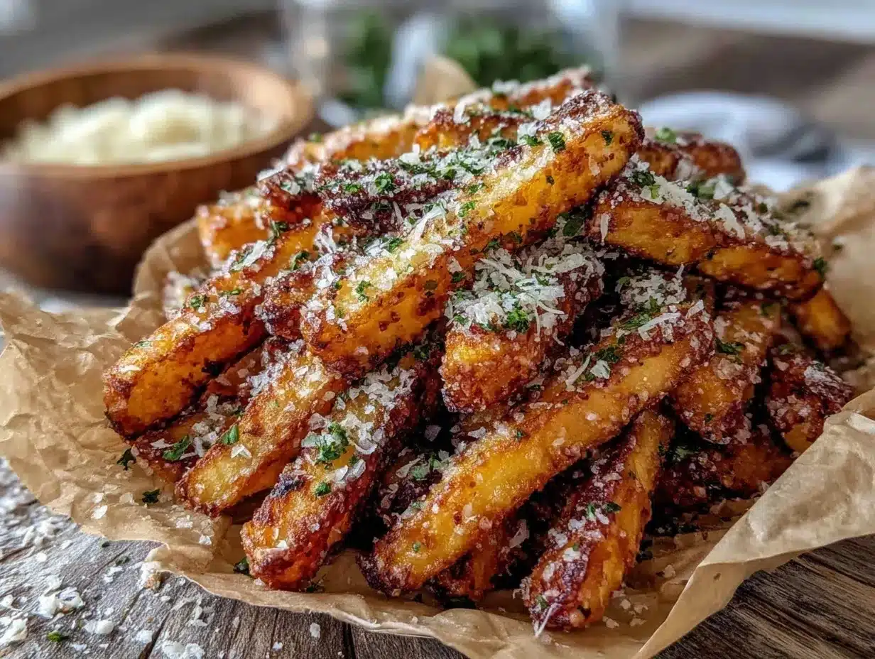 crispy garlic parmesan fries preparation steps