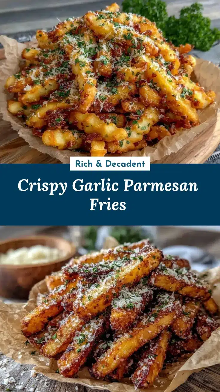 crispy garlic parmesan fries recipe