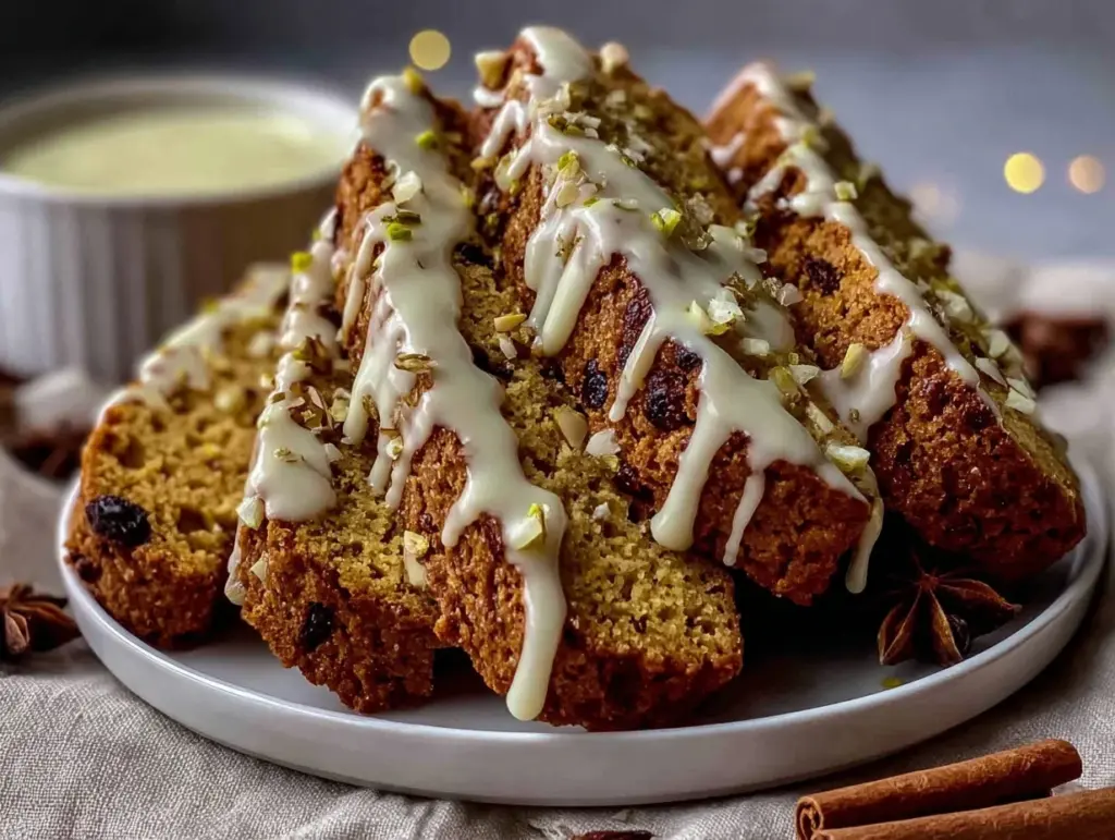 crispy gingerbread biscotti - featured image