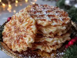 crispy Italian pizzelle cookies - featured image