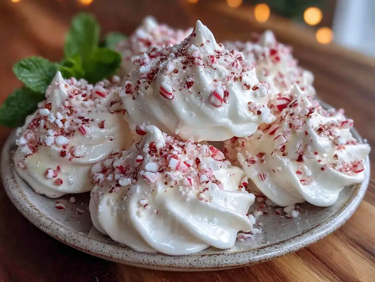 crispy peppermint meringues preparation steps