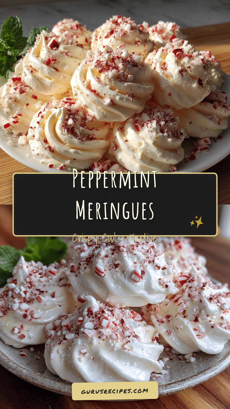 crispy peppermint meringues recipe