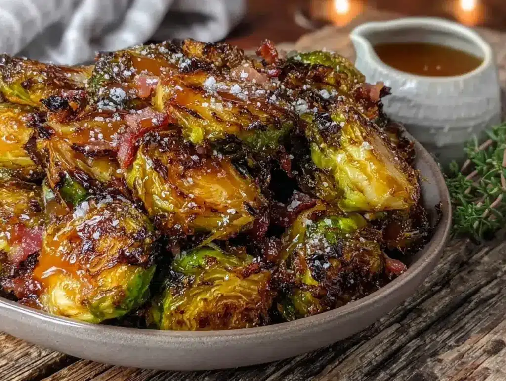 crispy roasted brussels sprouts - featured image