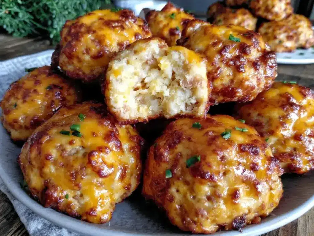 crispy sausage balls - featured image