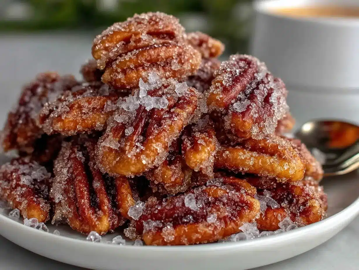 crispy sugar coated pecans preparation steps