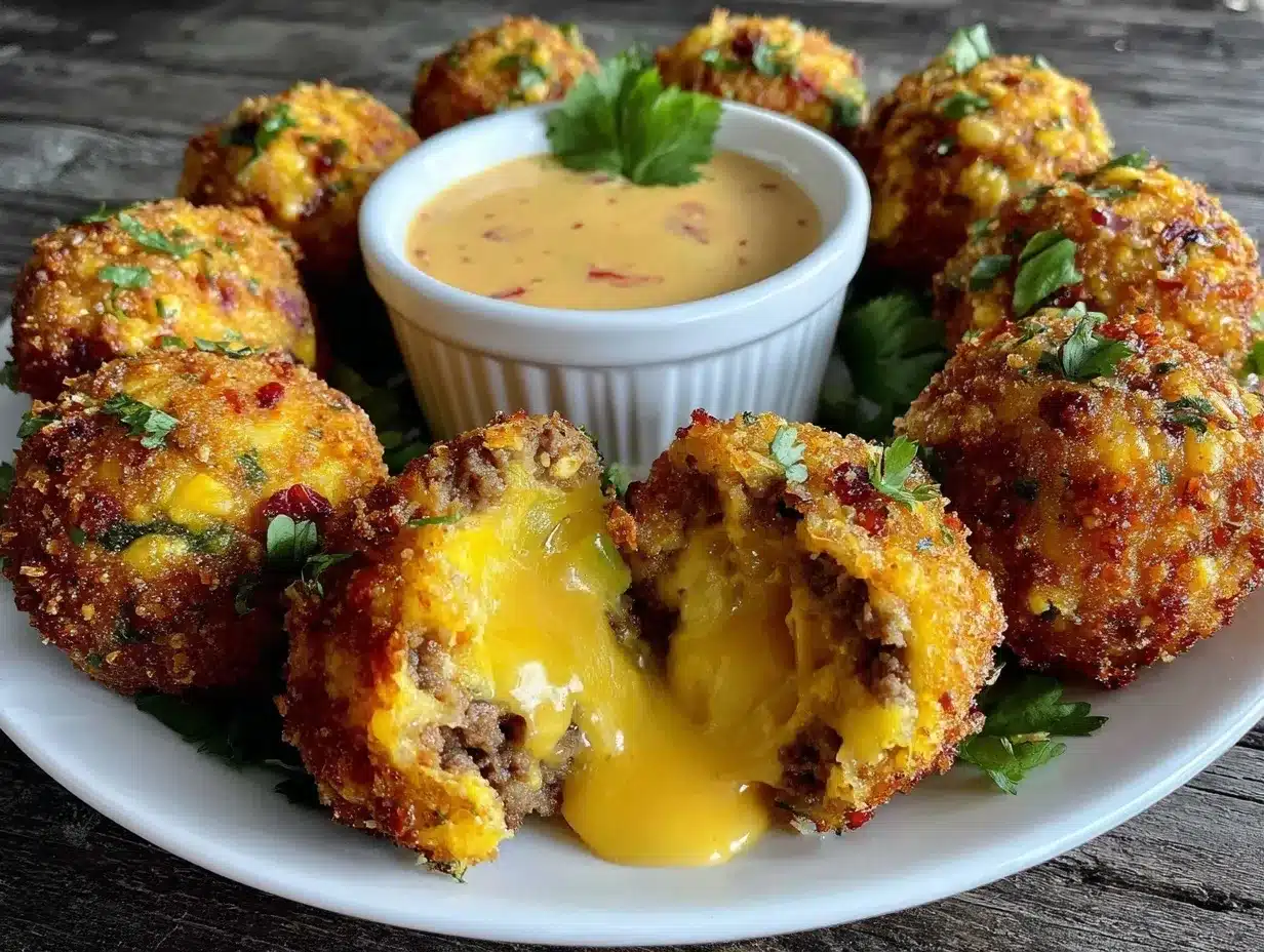 Crispy Taco Cheese Ball Wreath preparation steps
