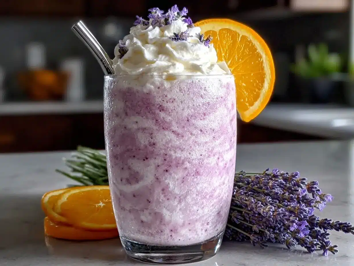 Earl Grey lavender milkshake preparation steps