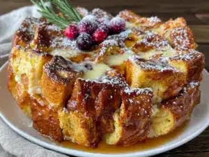 eggnog French toast casserole - featured image
