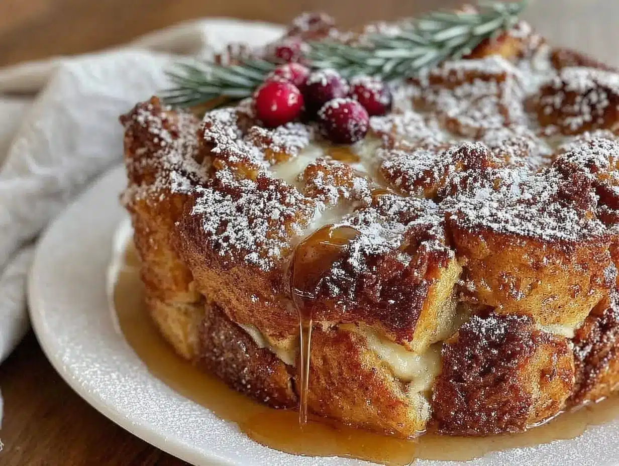 eggnog French toast casserole preparation steps