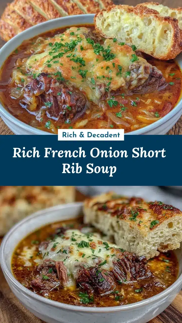French Onion Beef Short Rib Soup recipe