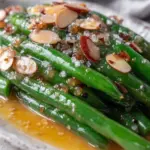 fresh green beans almondine - featured image